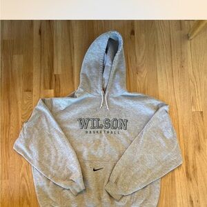 Embroidered Wilson Gray Nike Hoodie for Men